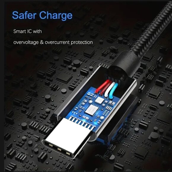 New 6 ft USB Type-C High-Speed Fast Charging Cable For Android Phones Tablets - Picture 4 of 7